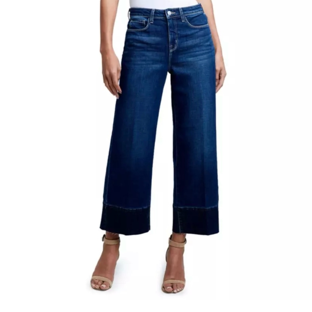 L’ Agence Womens Blue Crop Jeans Size 28